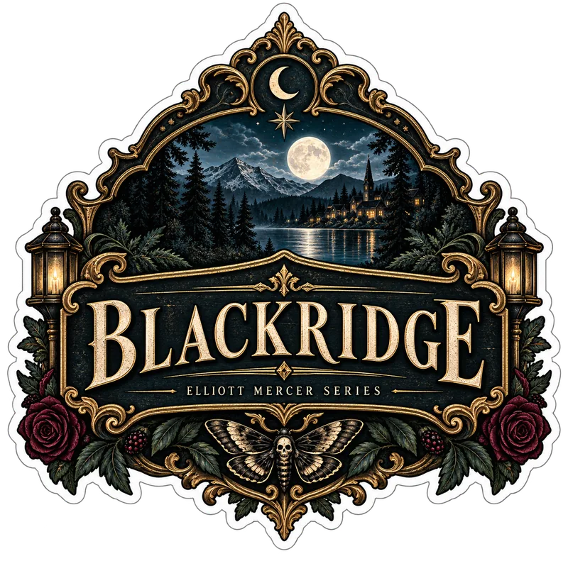 Blackridge Moonlit Emblem sticker design
