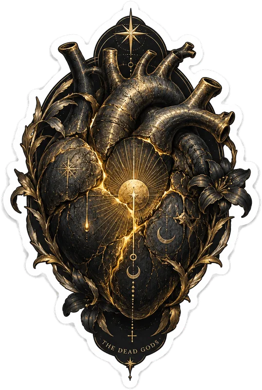 Gilded Anatomical Heart sticker design